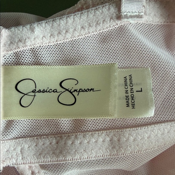 JESSICA SIMPSON Pink Lace Bodysuit Women’s Size Large - Picture 13 of 16